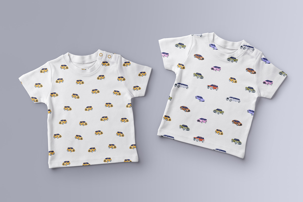 Passenger cars seamless patterns, a Pattern Graphic by Good Studio (Photo 4 of 6)