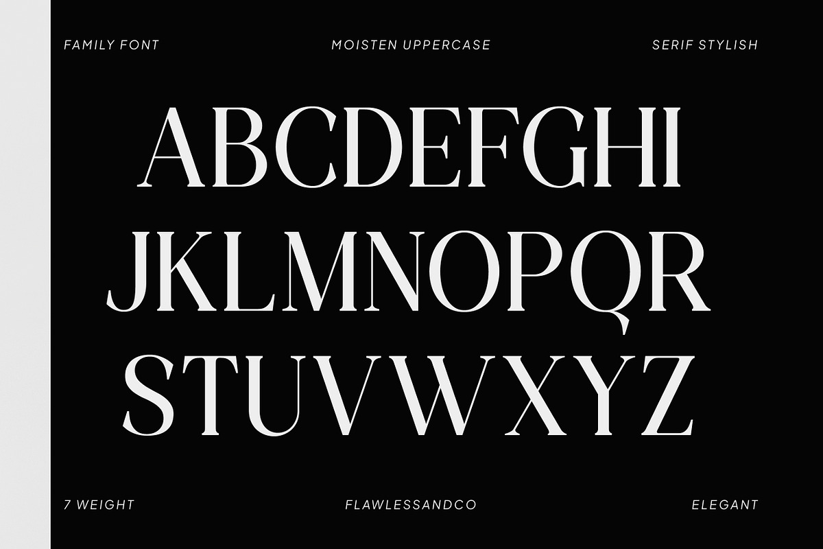 Moisten - Elegant Serif Family Font, a Serif Font by Flawless And Co (Photo 7 of 10)