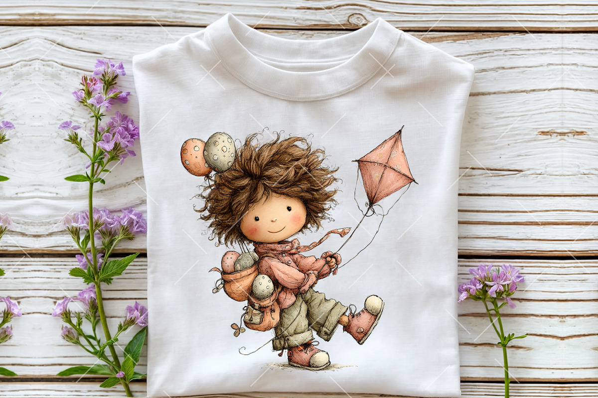 Whimsical Easter Kids Clipart, an Illustration by OK Design (Photo 6 of 6)