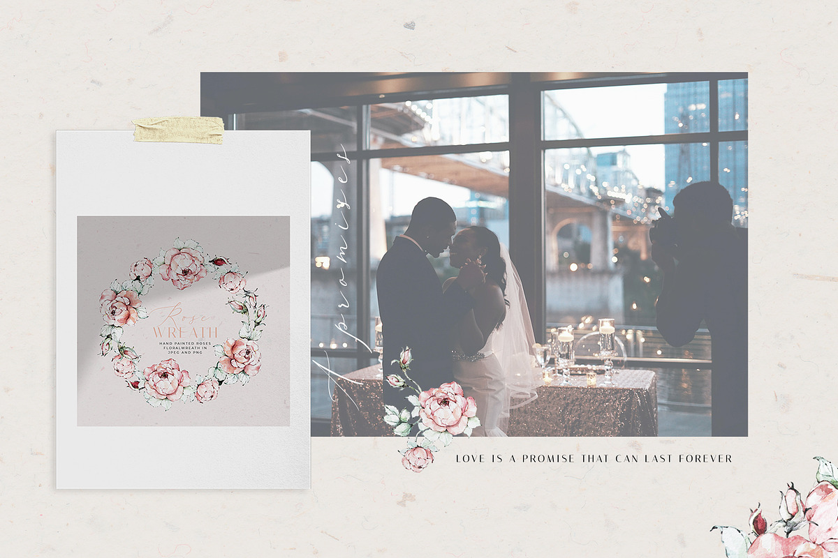 Watercolor Roses Clipart, an Illustration by WalaPalette (Photo 7 of 11)