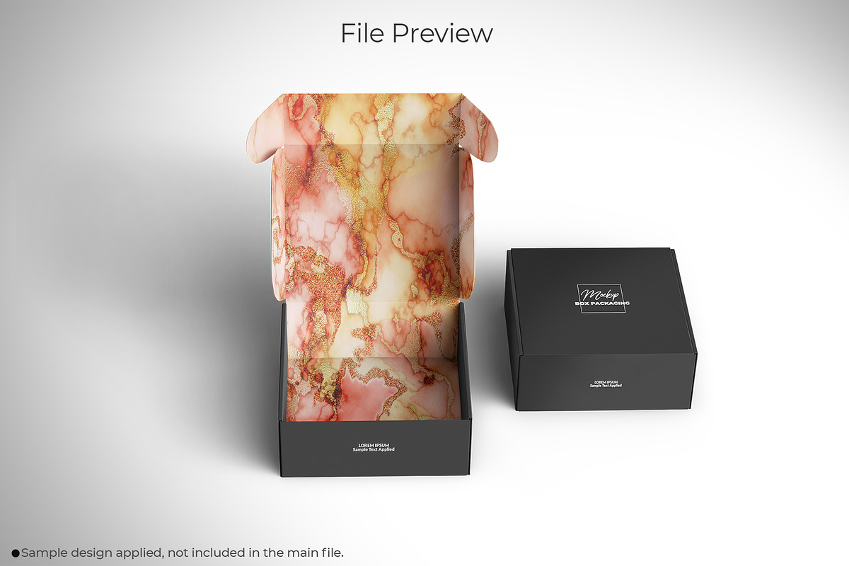 Front Tuck Square Mailing Box Mockup, a Packaging Mockup by Sheikhadesign (Photo 6 of 10)