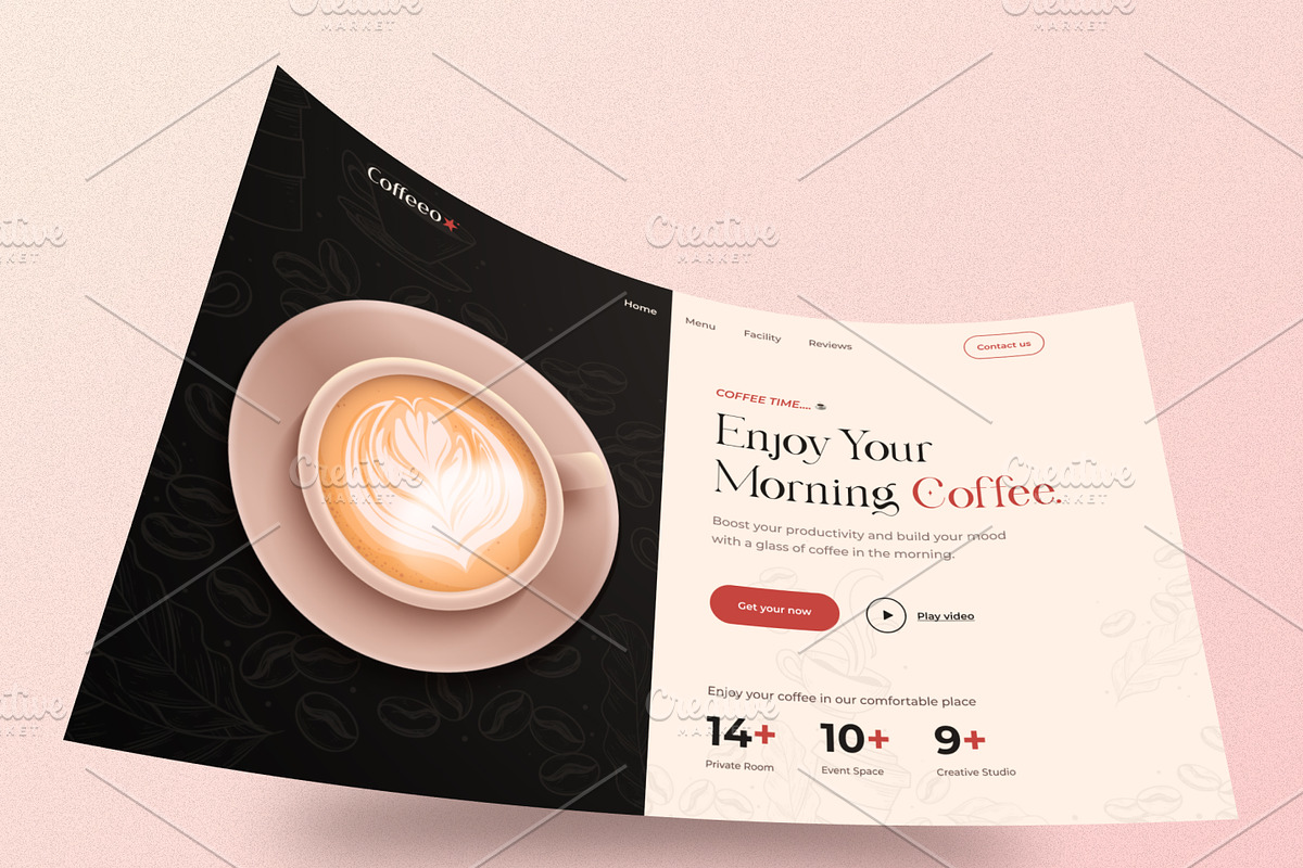 Coffee Shop Website Header Template, an UI Kit Template by Tanvir Ahammed Tamim (Photo 4 of 4)