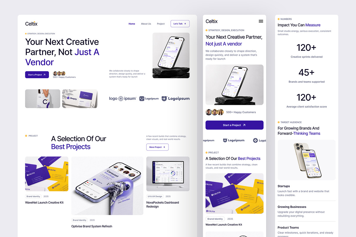 Creative Agency Website UI Figma, an UI Kit Template by peterdraw (Photo 7 of 7)