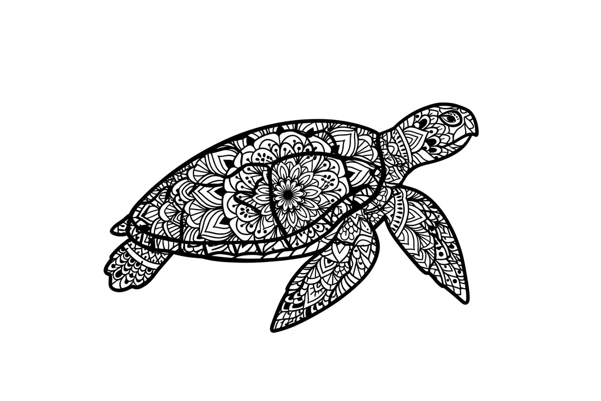 Mandala Sea Turtle SVG Bundle, an Illustration by yasushie (Photo 8 of 31)