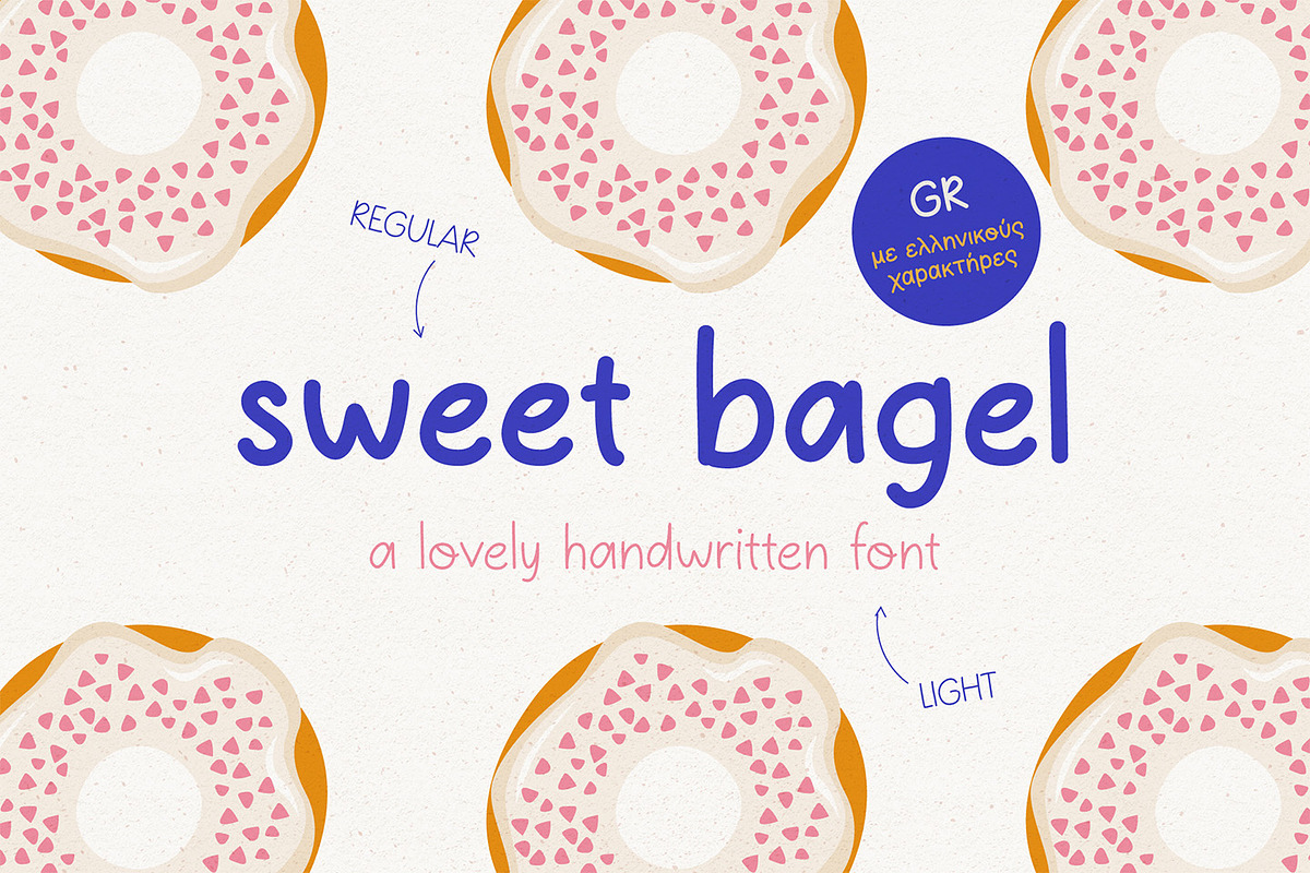 Sweet Bagel font, a Handwritten Font by George Bourle (Photo 1 of 7)