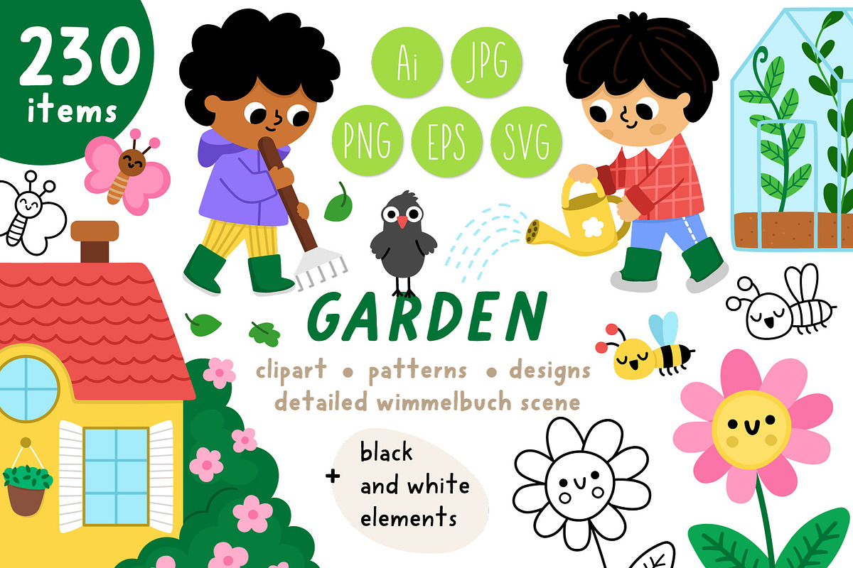 Garden clipart, patterns, designs, an Object Graphic by Lexi Claus (Photo 1 of 11)