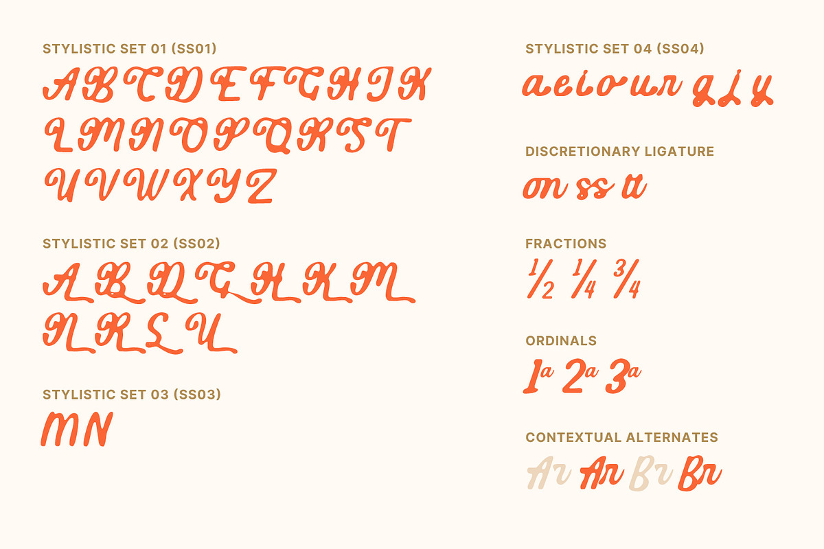 MN Barevia - Handwritten Vintage, a Script Font by Mantra Naga (Photo 5 of 16)