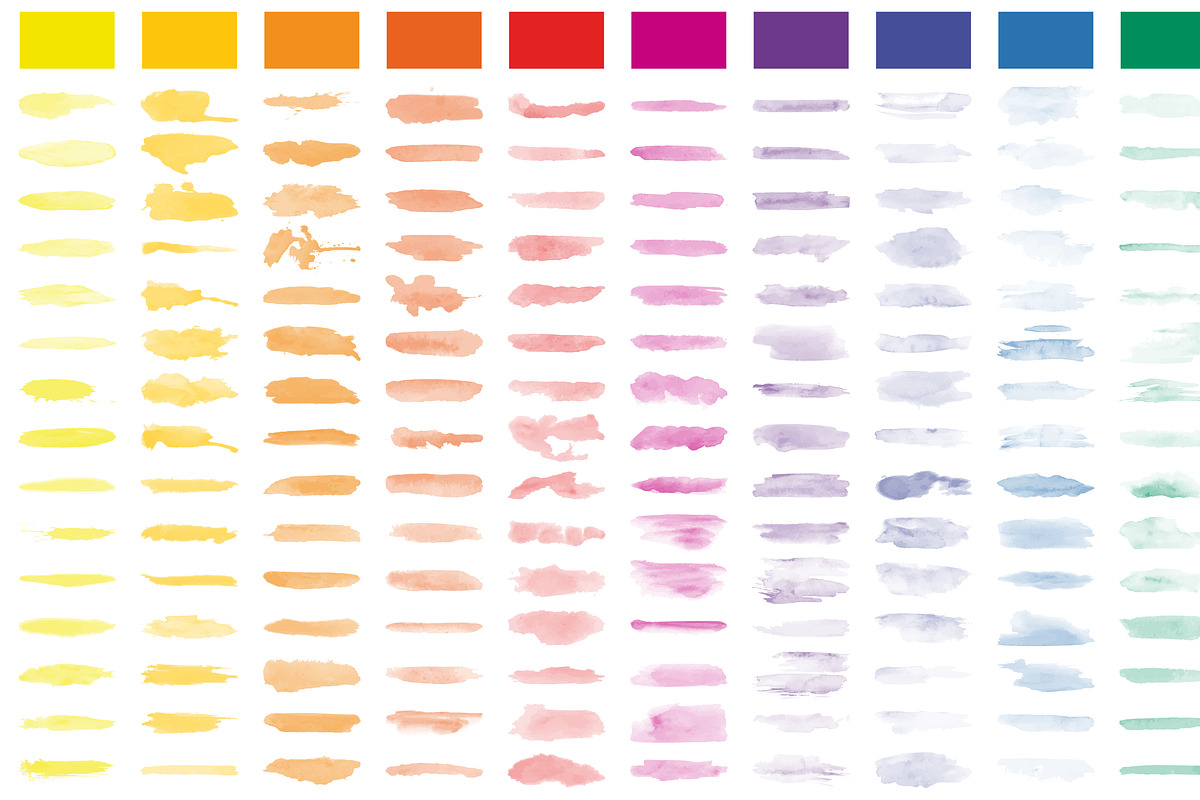 set of 223 watercolor vector brushes, a Brush Add-On by Asyndrom (Photo 2 of 4)