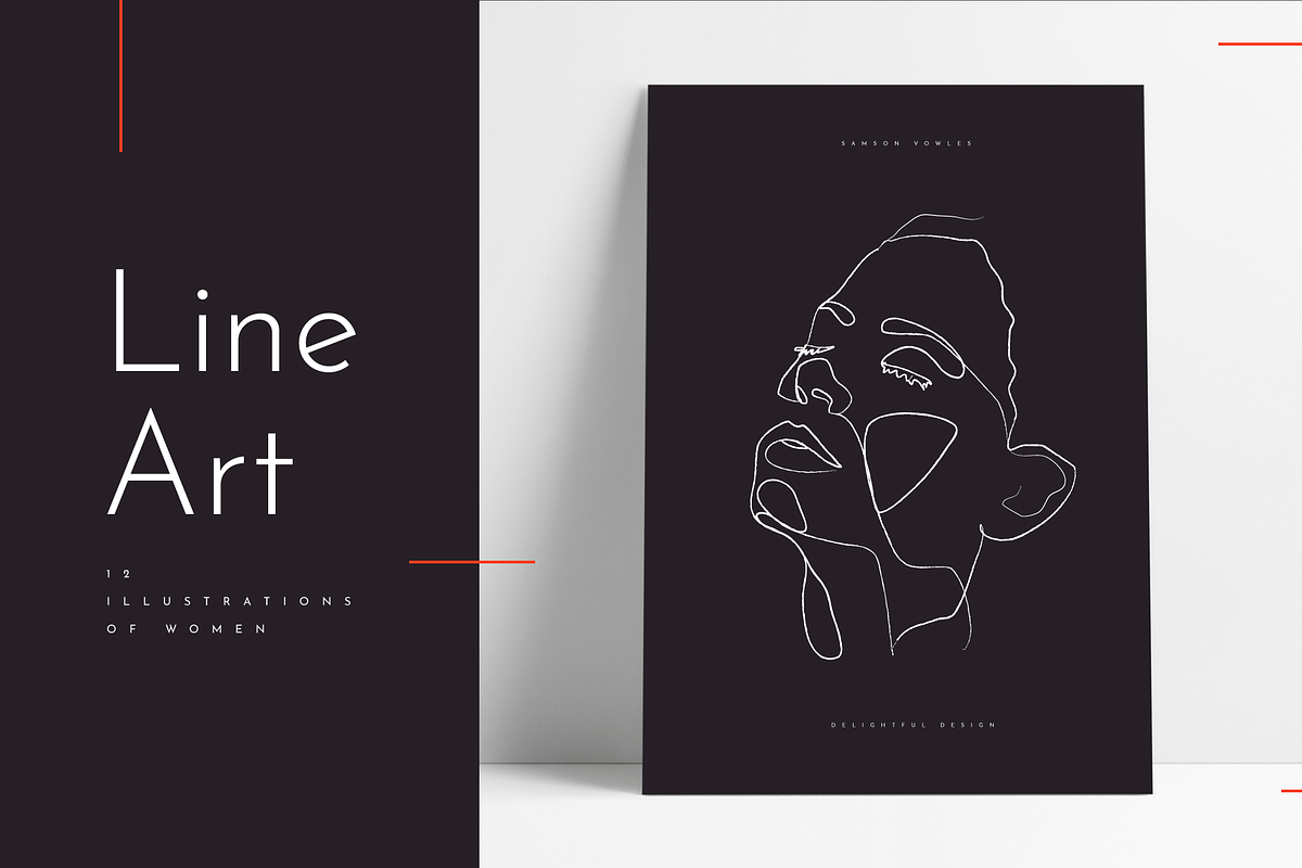 Line Art Woman Illustrations, a Person Illustration by Delightful Design (Photo 8 of 8)