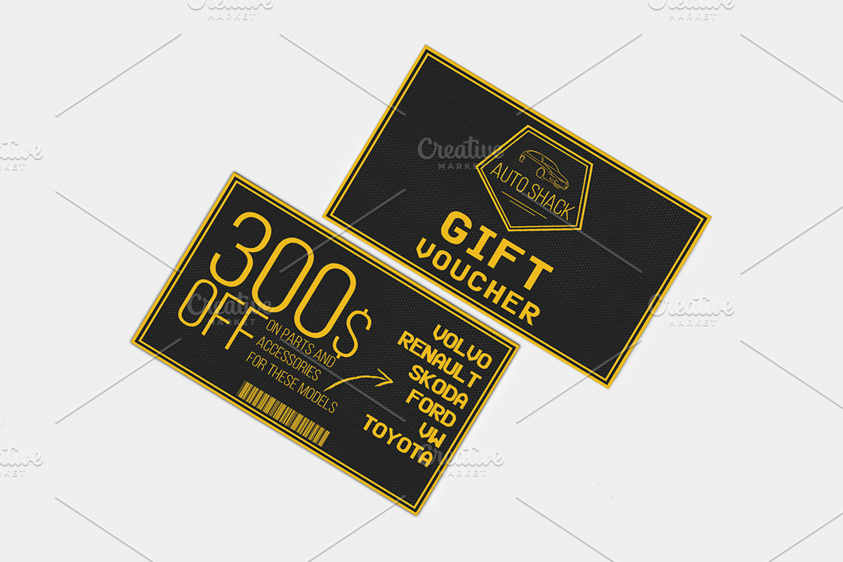 Auto Shop Gift Voucher, a Card Template by Konakchiev (Photo 2 of 3)