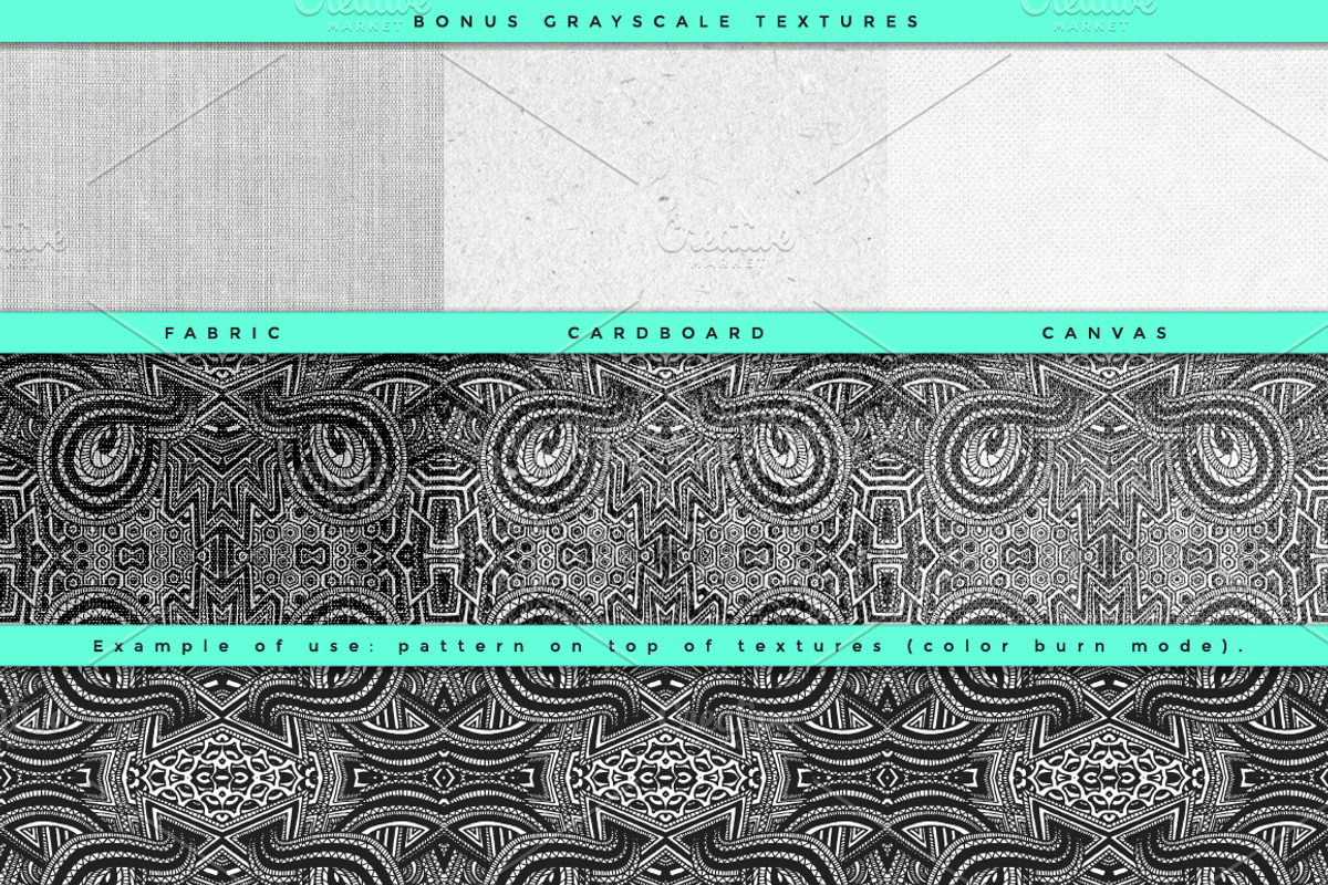 Zentangle seamless vector patterns, a Pattern Graphic by TRIKONA (Photo 5 of 6)