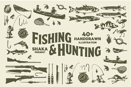 Fishing & Hunting Bundle by Shaka, an Illustration by SHAKA