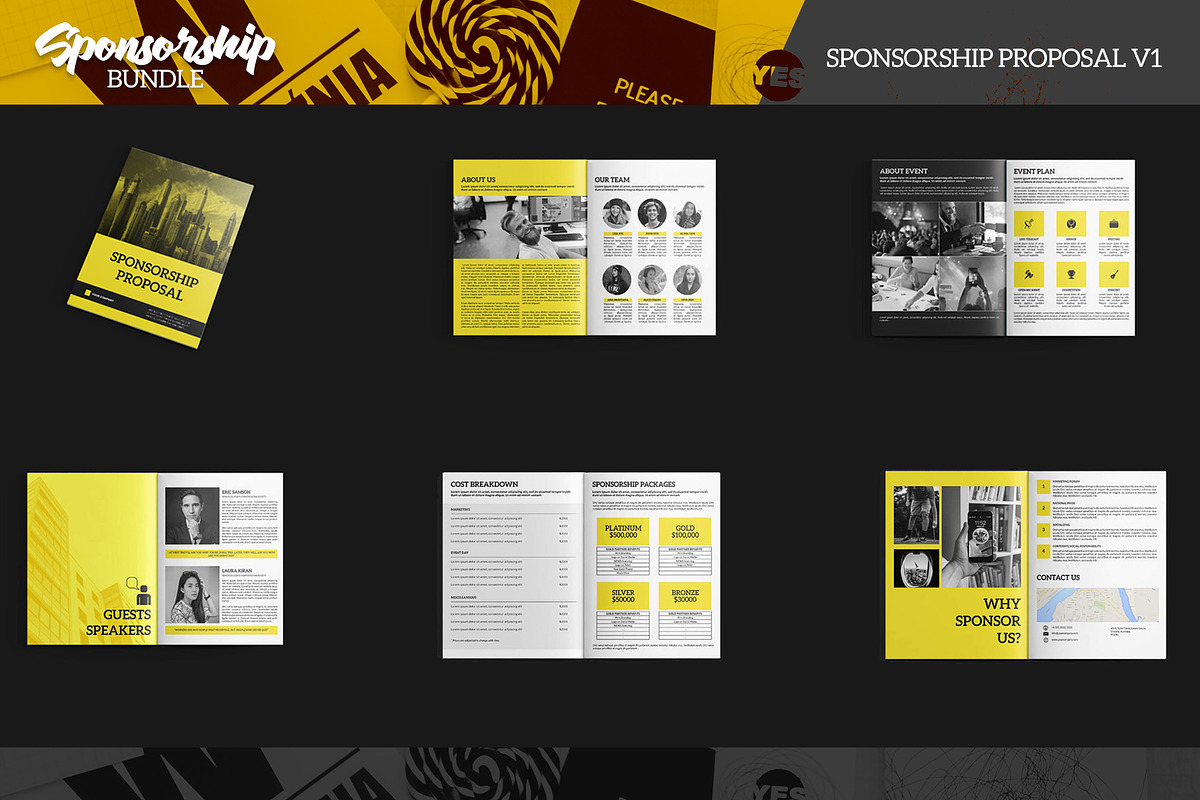 Sponsorship Bundle, a Stationery Template by ZohairKhanLtd (Photo 2 of 6)