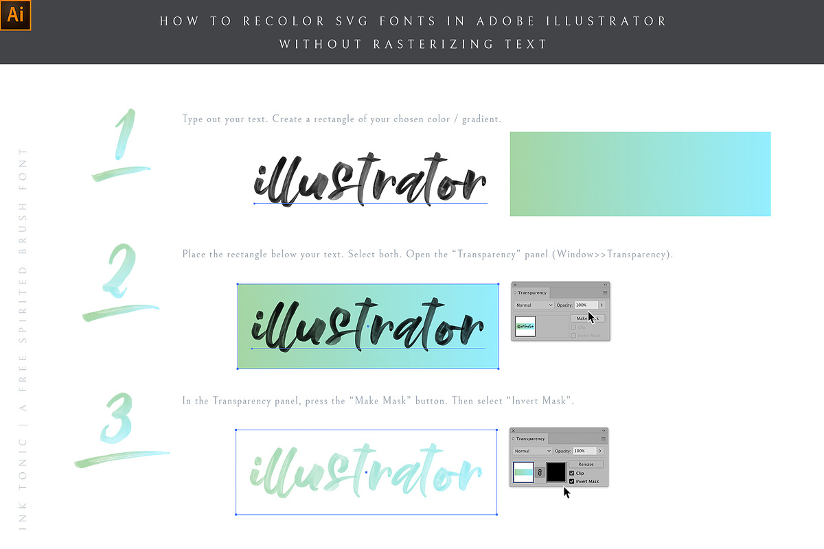 Ink Tonic | A SVG Brush Font, a Script Font by Ayca Atalay (Photo 17 of 21)