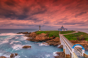 View on Pancha Island at sunset.