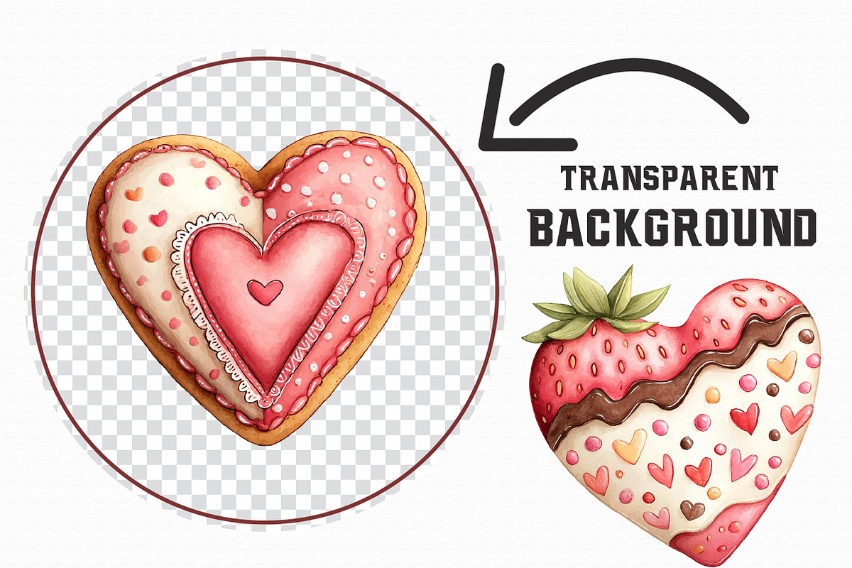 Watercolor Valentine's Day Clipart, an Illustration by Libby Wishes (Photo 4 of 7)