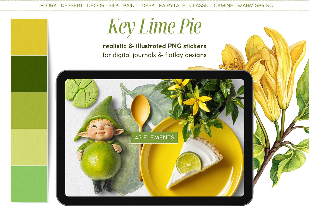 Key Lime Pie Realistic PNG Objects | Creative Market