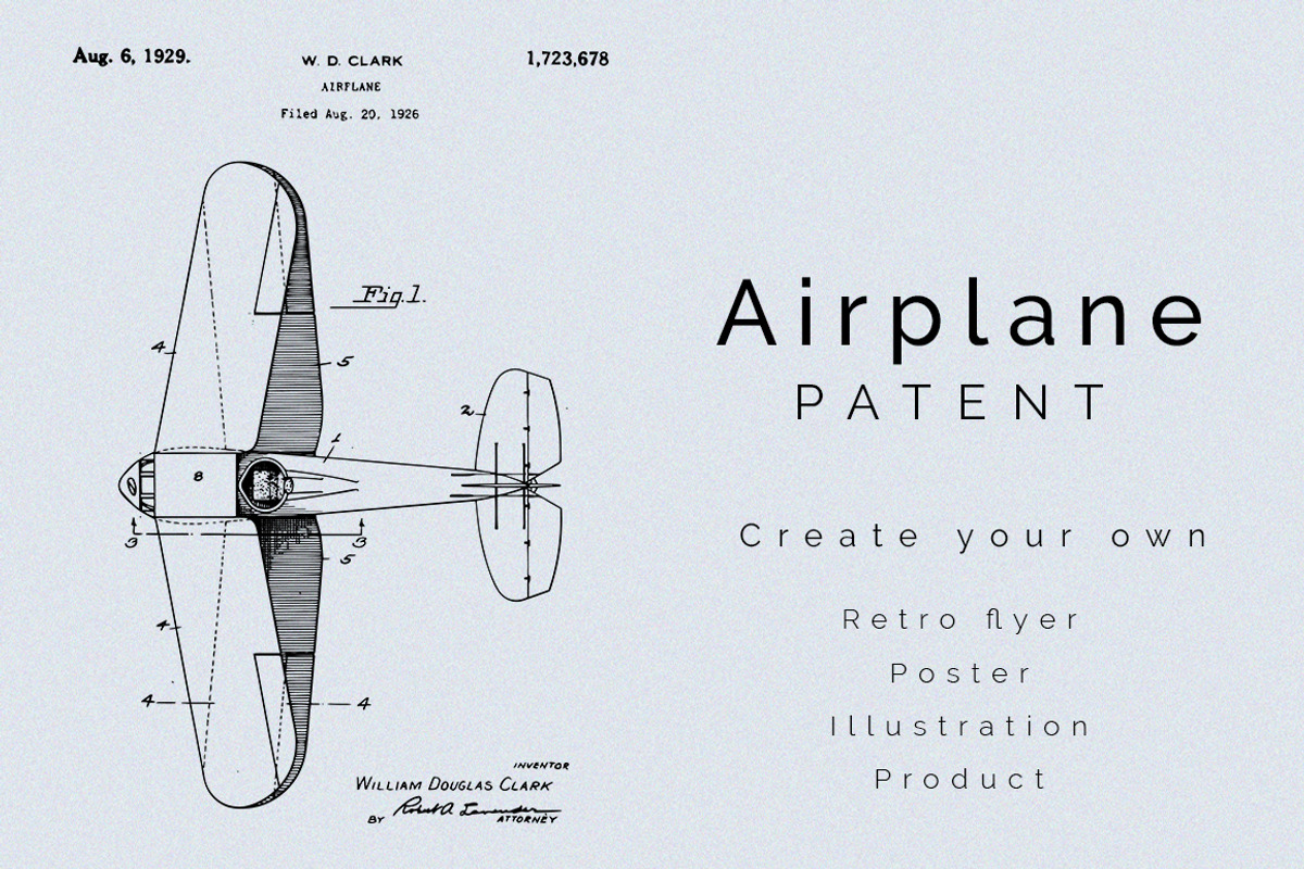 Airplane Patent, an Illustration by Nordic Designs (Photo 1 of 3)