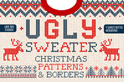 Christmas seamless knitted patterns, a Pattern Graphic by VasilkovS (Thumbnail 1 of 5)