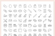 100 Bakery Icons, an Outline Icon by Nadiinko (Thumbnail 2 of 3)