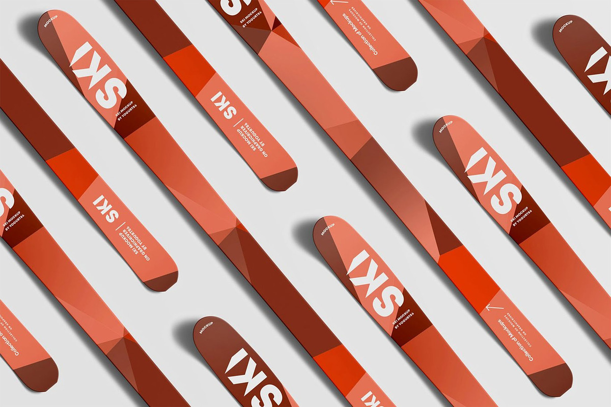Skis Mockup, a Product Mockup by Se٧enStudio (Photo 4 of 12)
