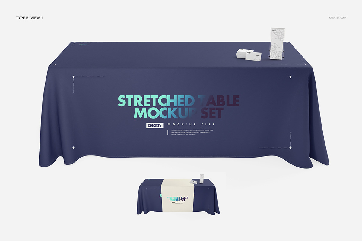 Imprinted Tablecloth Mockup Set, a Merchandise Mockup by creatsy5 (Photo 8 of 14)