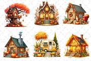 Whimsical Autumn House Clipart, an Illustration by Dream Creation (Thumbnail 3 of 5)