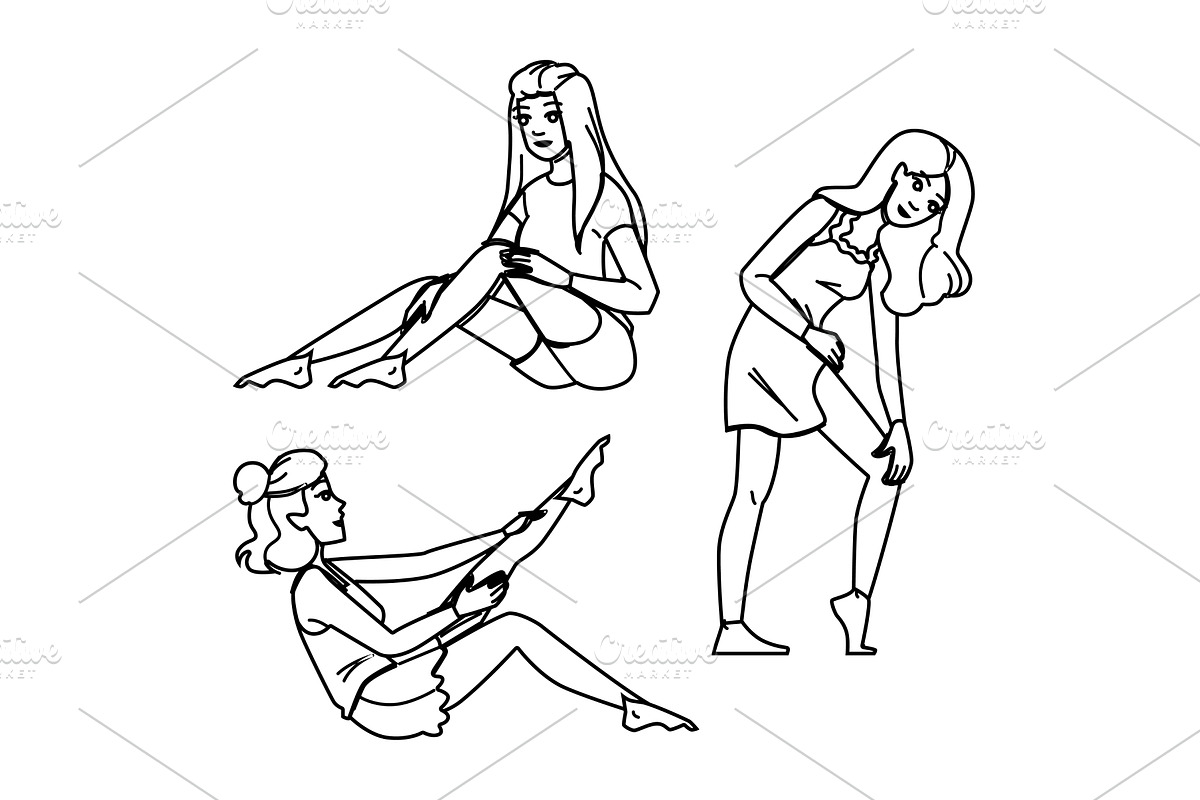 skin foot care vector, a Person Illustration by pikepicture