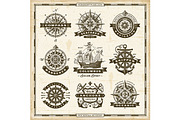 Vintage Nautical Labels Collection, a Texture Illustration by Retro Graphics (Thumbnail 2 of 2)