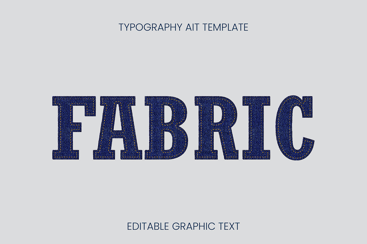 Jeans Stitched Bold Text Effect