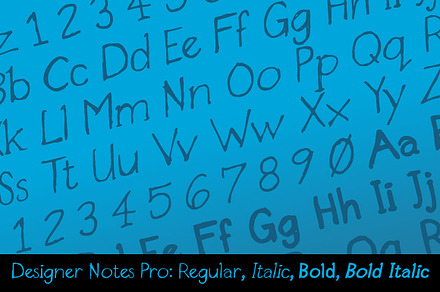 Designer Notes Pro Font Family