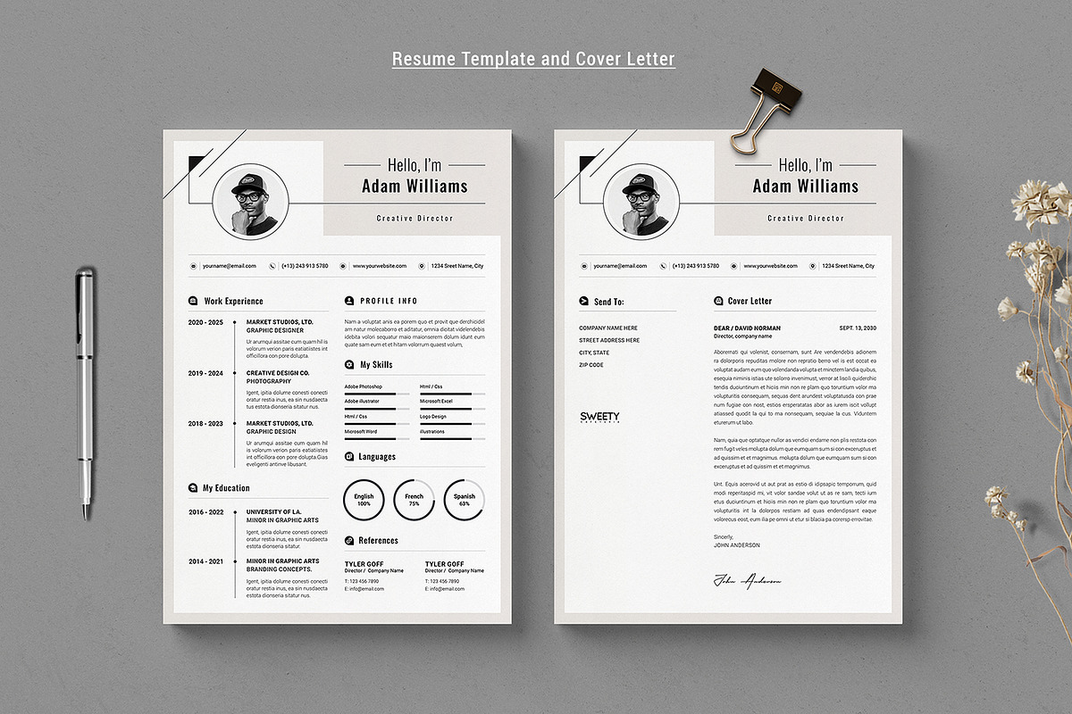 Resume / CV Template, a Resume Template by Creativity-Design (Photo 2 of 4)
