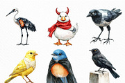 Spooky Halloween Quirky Bird Clipart, an Illustration by Craft Nest (Thumbnail 5 of 6)