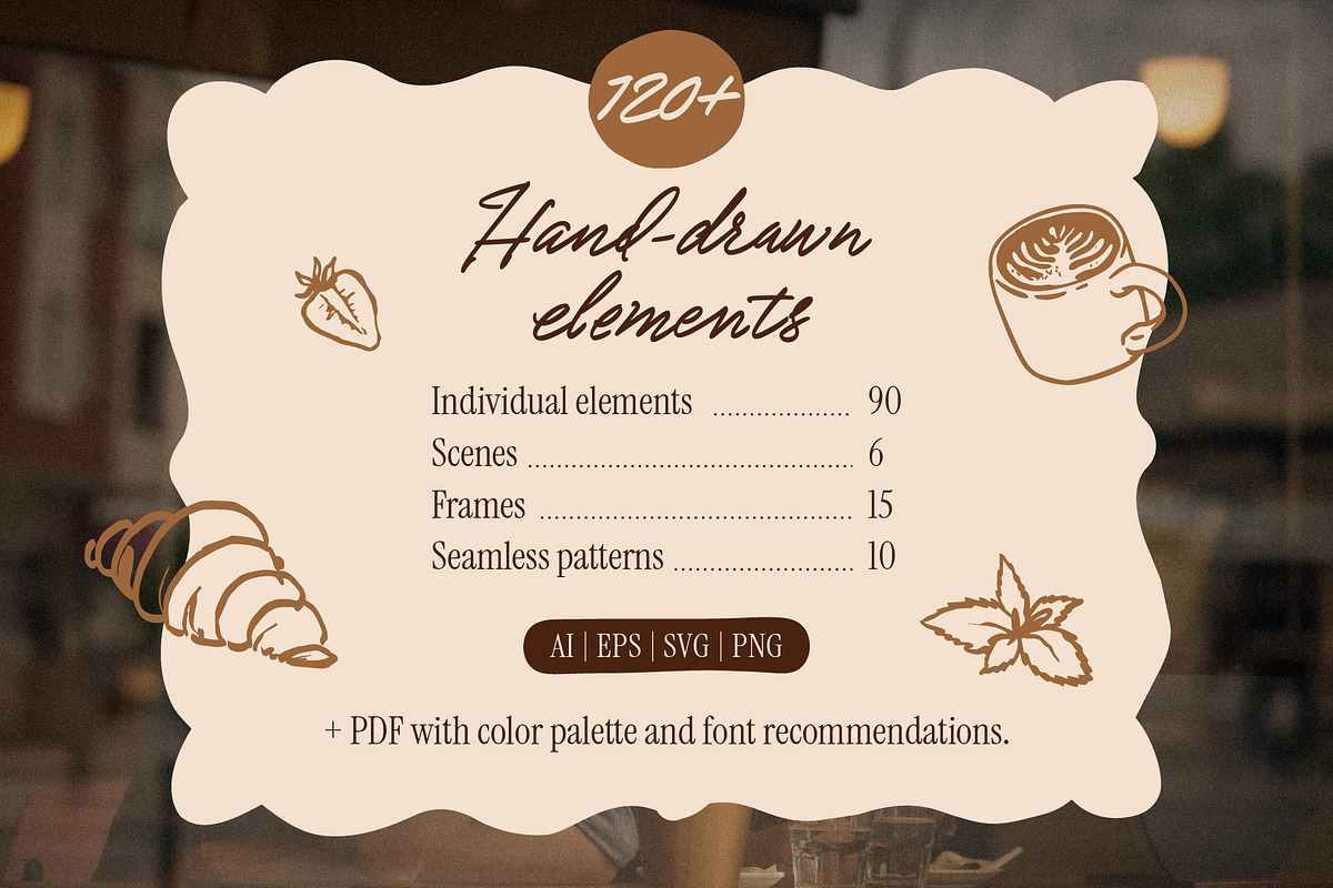 Cafe Branding Illustration Toolkit, a Food Illustration by Wild and Wonder by Ana (Photo 4 of 17)