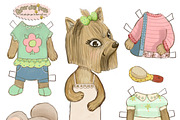 Yolanda Paper Doll - yorkie, a Decorative Illustration by Paper Doll Pets (Thumbnail 1 of 4)
