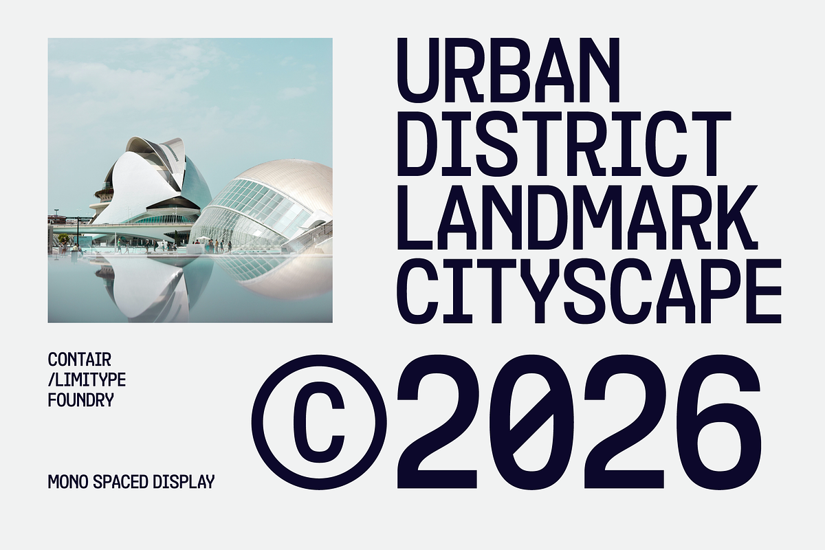 Contair - Monospaced Font, a Sans Serif Font by limitype (Photo 3 of 12)
