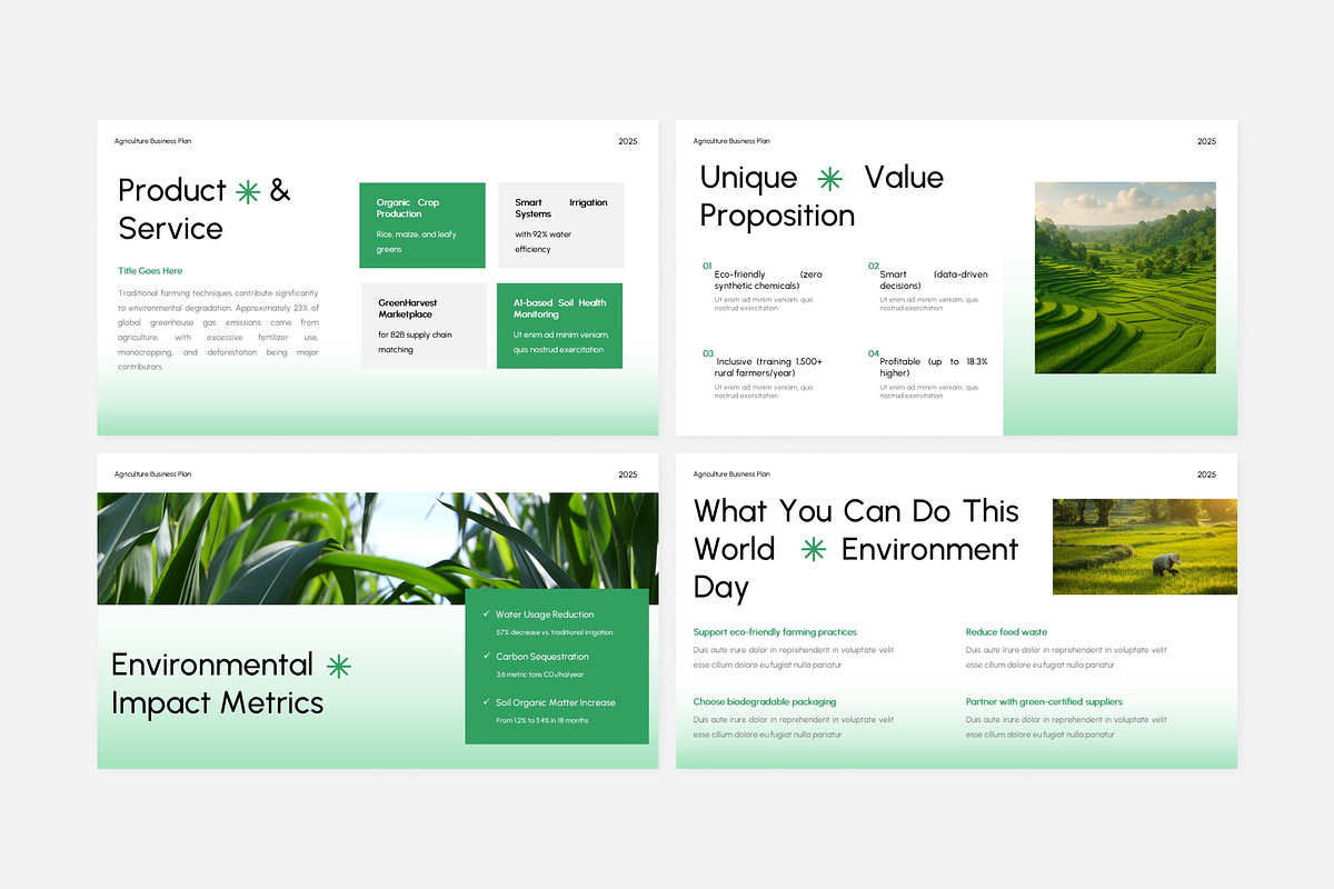 Agriculture Business Plan PowerPoint, a Presentation Template by Eklip Studio (Photo 3 of 6)