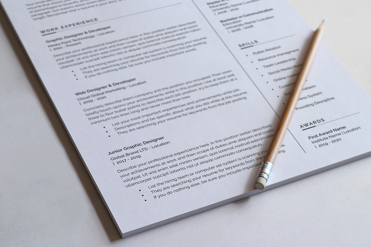 Resume Template, a Resume Template by DesignDevisers (Photo 8 of 12)