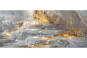Golden Liquid Flowing in Abstract, an Abstract Photo by piter.goskov