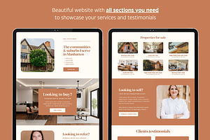 Realtor Kyrie Website Template Canva