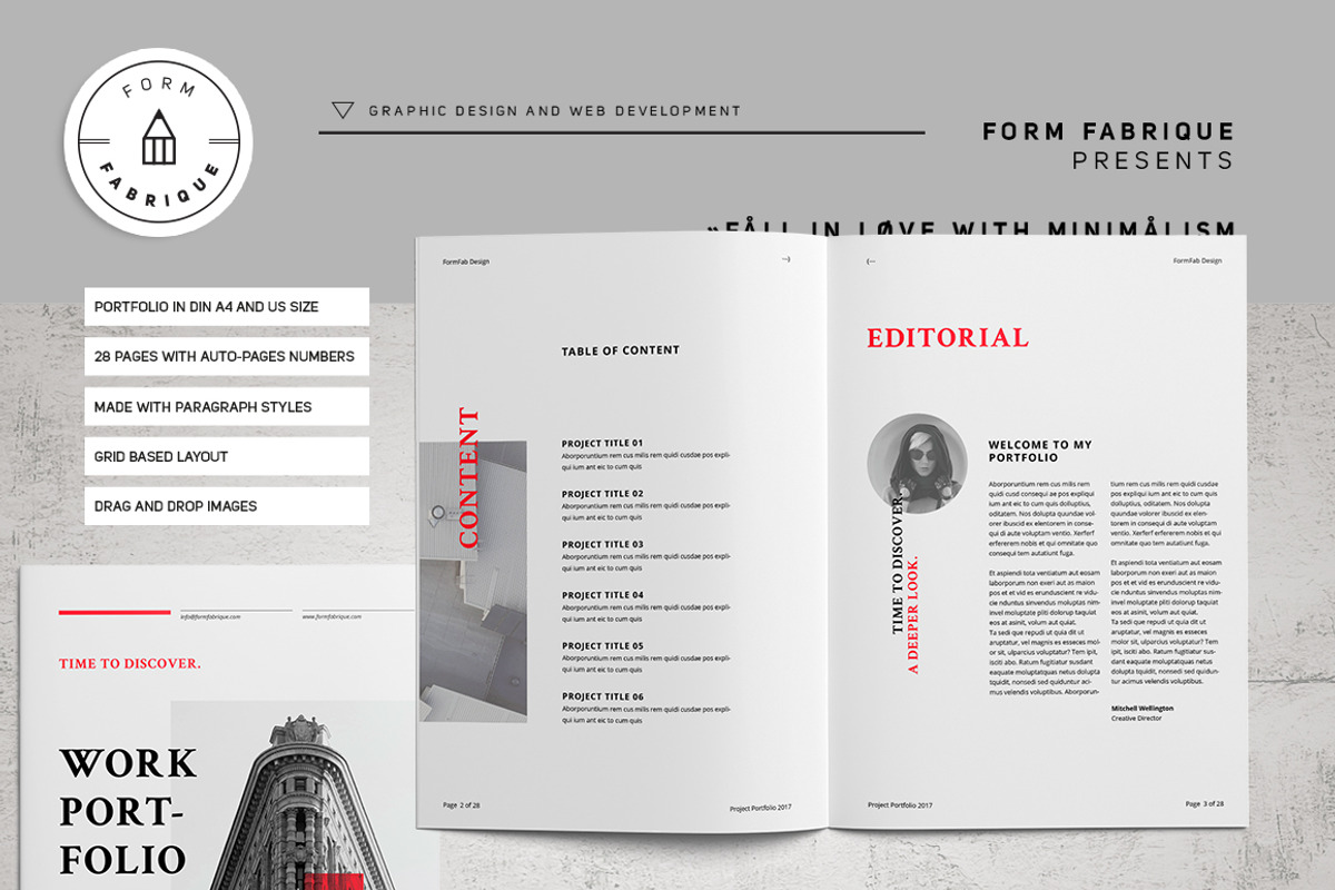 Crimson Project Portfolio, a Brochure Template by Form Fabrique (Photo 2 of 17)