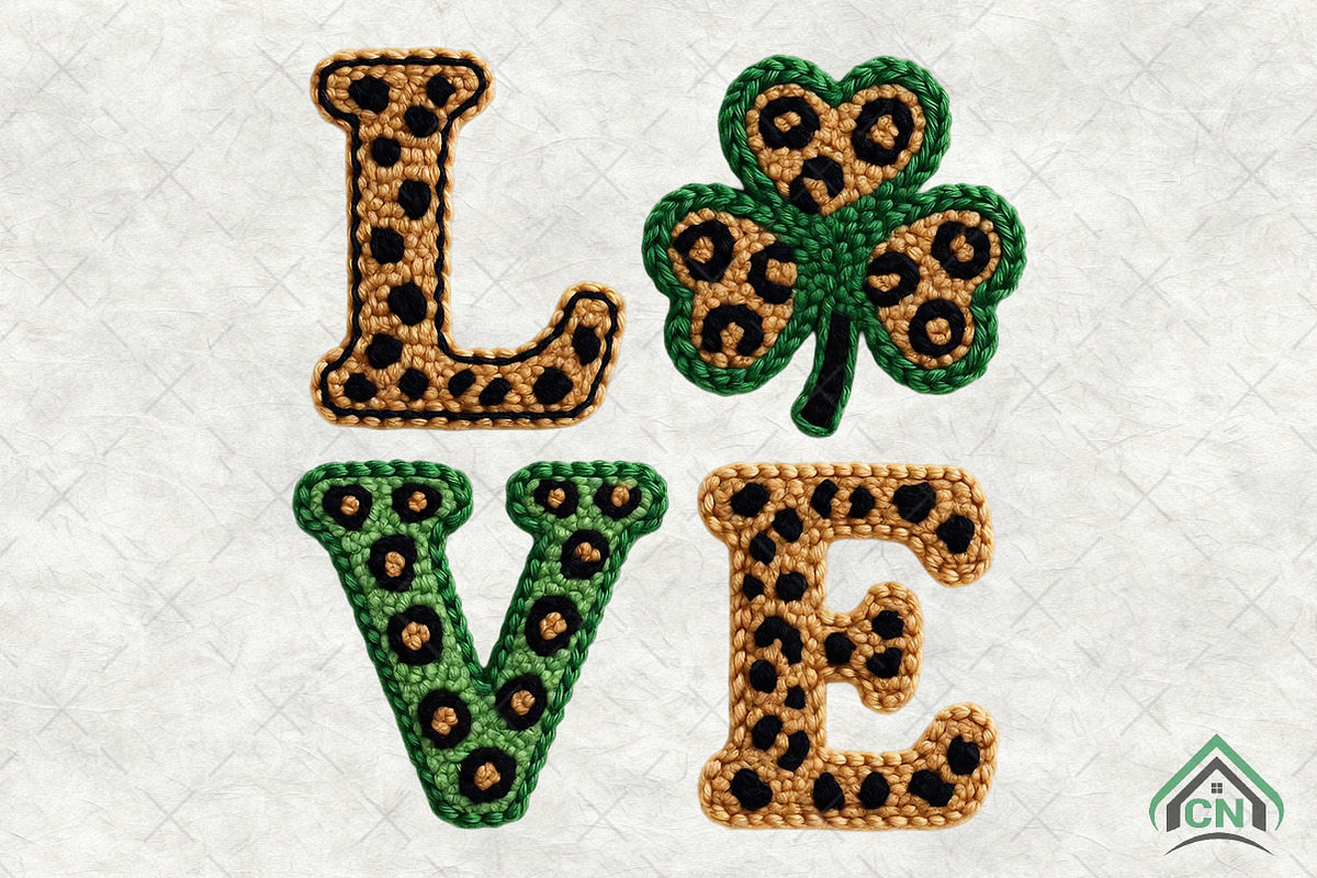 Faux Yarn Shamrock Love St Patrick’s, an Illustration by Craft Nest (Photo 1 of 4)
