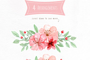 RedPink Garden Flower Graphic Set, an Illustration by May • SHO (Thumbnail 2 of 9)