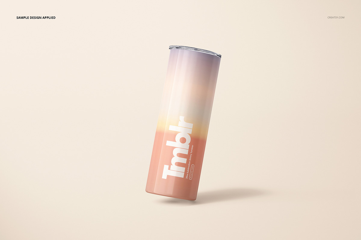20oz Skinny Tumbler Mockup Set, a Cups & Container Mockup by creatsy5 (Photo 8 of 16)