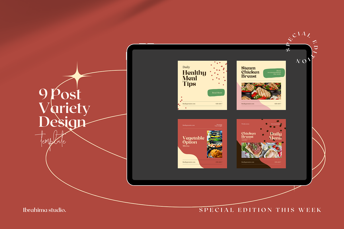 Healtho -Social Media Template Canva, a Social Media Template by Ibrahima_Studio (Photo 2 of 5)
