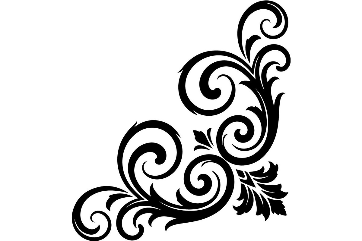 Premium Swirl Leaf Corner Frame, a Decorative Illustration by Creativeshirt (Photo 2 of 20)