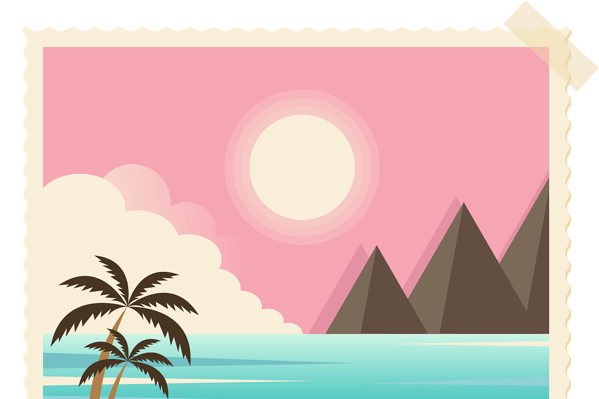Vintage Coastline Travel Stamps, a Seasonal Illustration by JYa_Design (Photo 3 of 4)