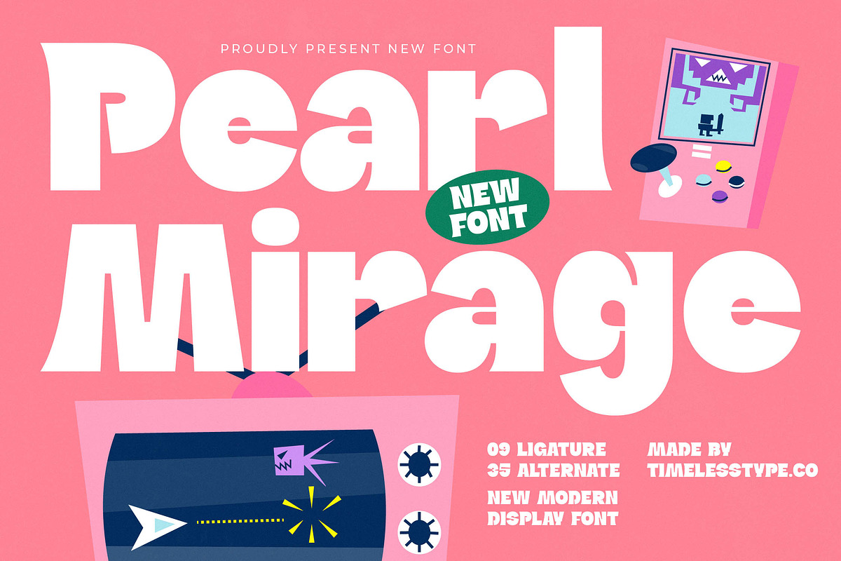 Pearl Mirage Retro Display Font, a Sans Serif Font by timelesstype.co (Photo 1 of 20)