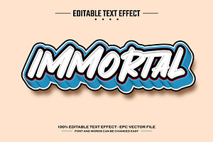 Immortal editable vector text effect