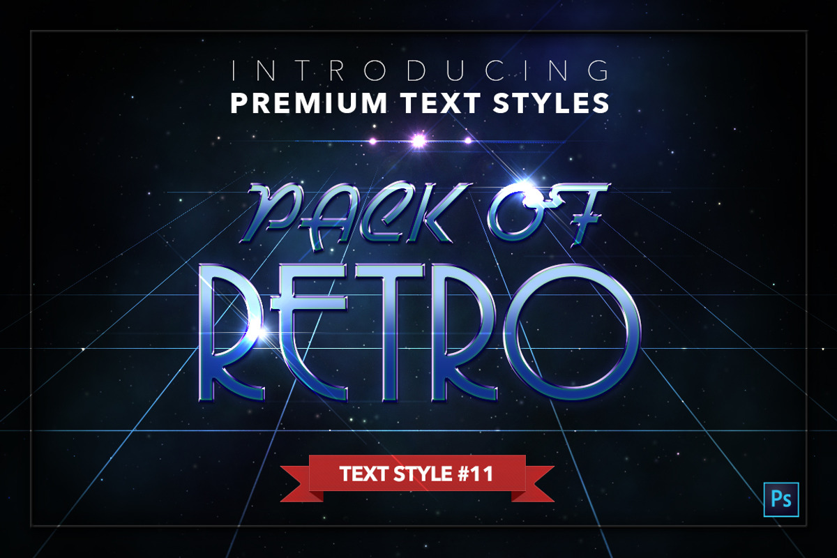 Retro #1 - 20 Text Styles, a Layer Style Add-On by Jonas Stensgaard (Photo 12 of 23)
